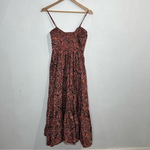 A.L.C. Lilah Floral Midi Dress in Coral Multi Size 8 - Picture 4 of 16